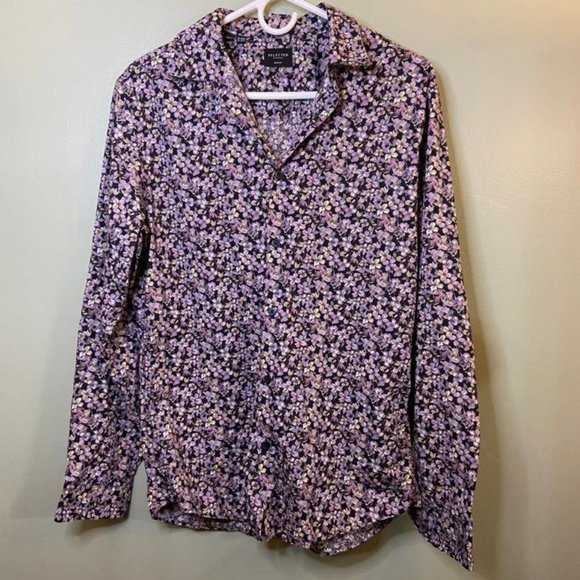 Selected Homme Other - Selected Homme Purple Floral Buttondown Slim Fit 15.75